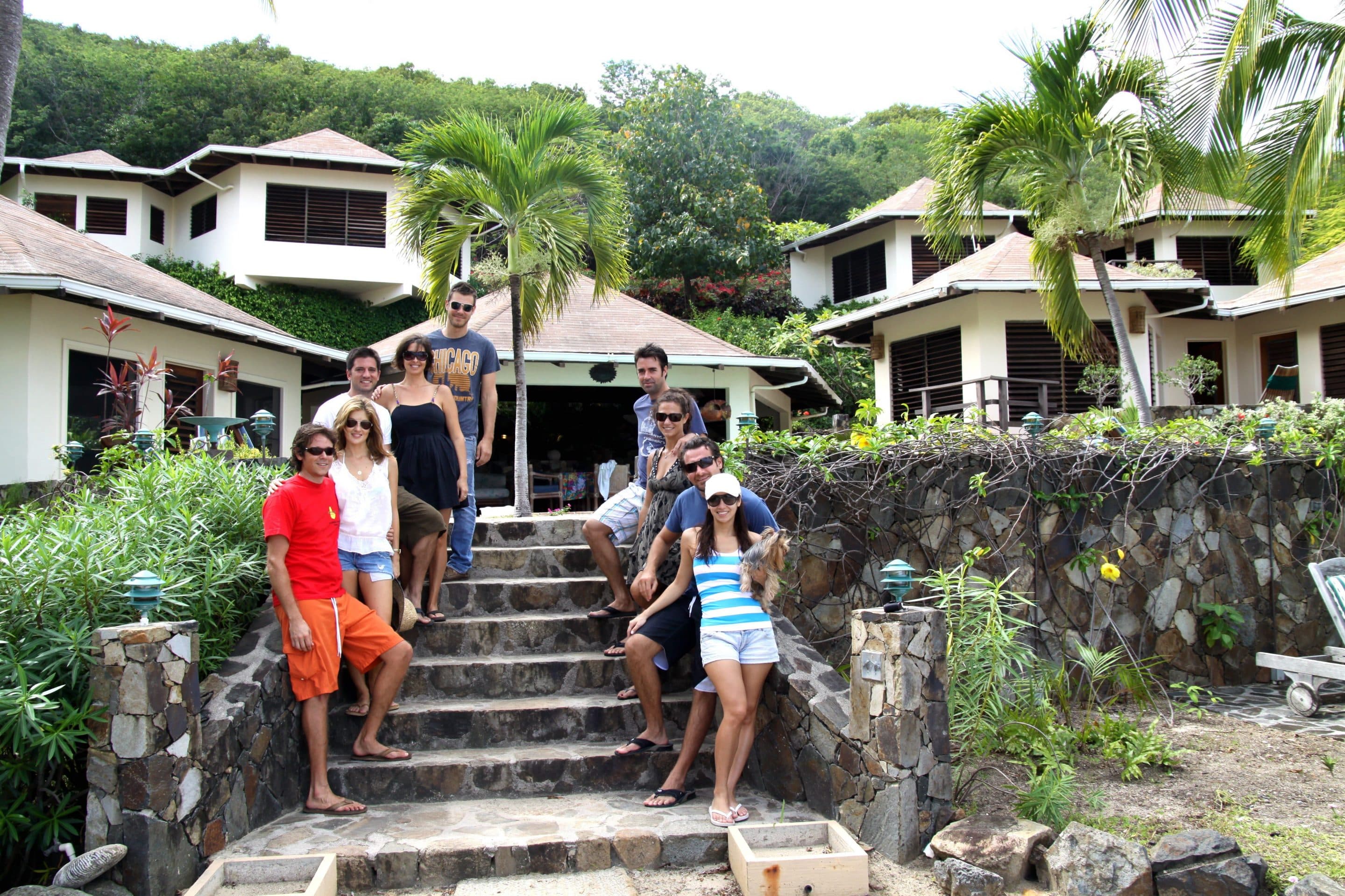 living in the virgin islands in a big tropical villa
