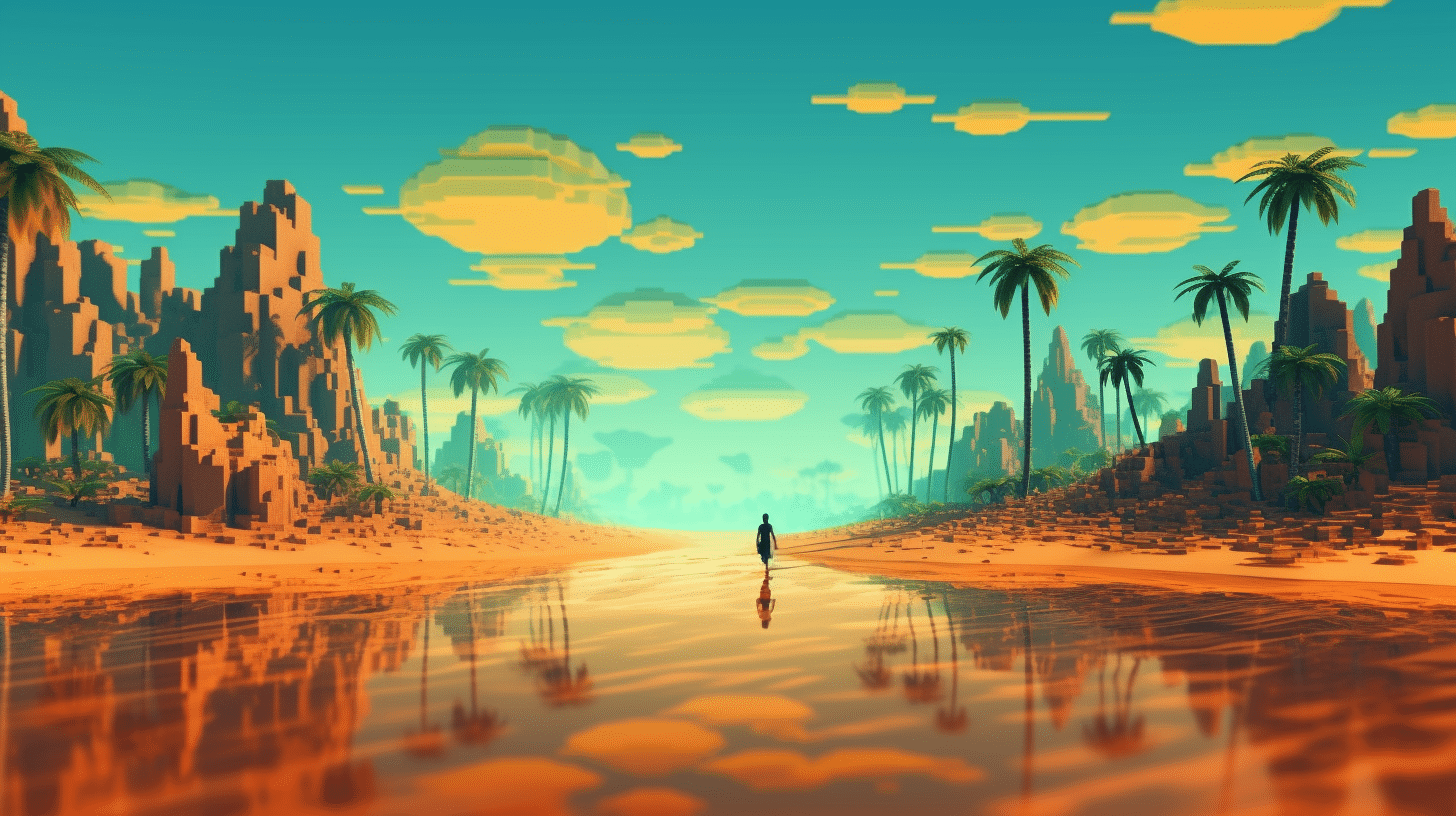Remote Web Admin walks across a desolate digital desert into an tropical oasis.